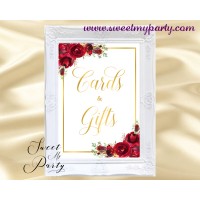 Red Roses Cards and Gifts Sign, Red Flowers Cards and Gifts Sign,(16)